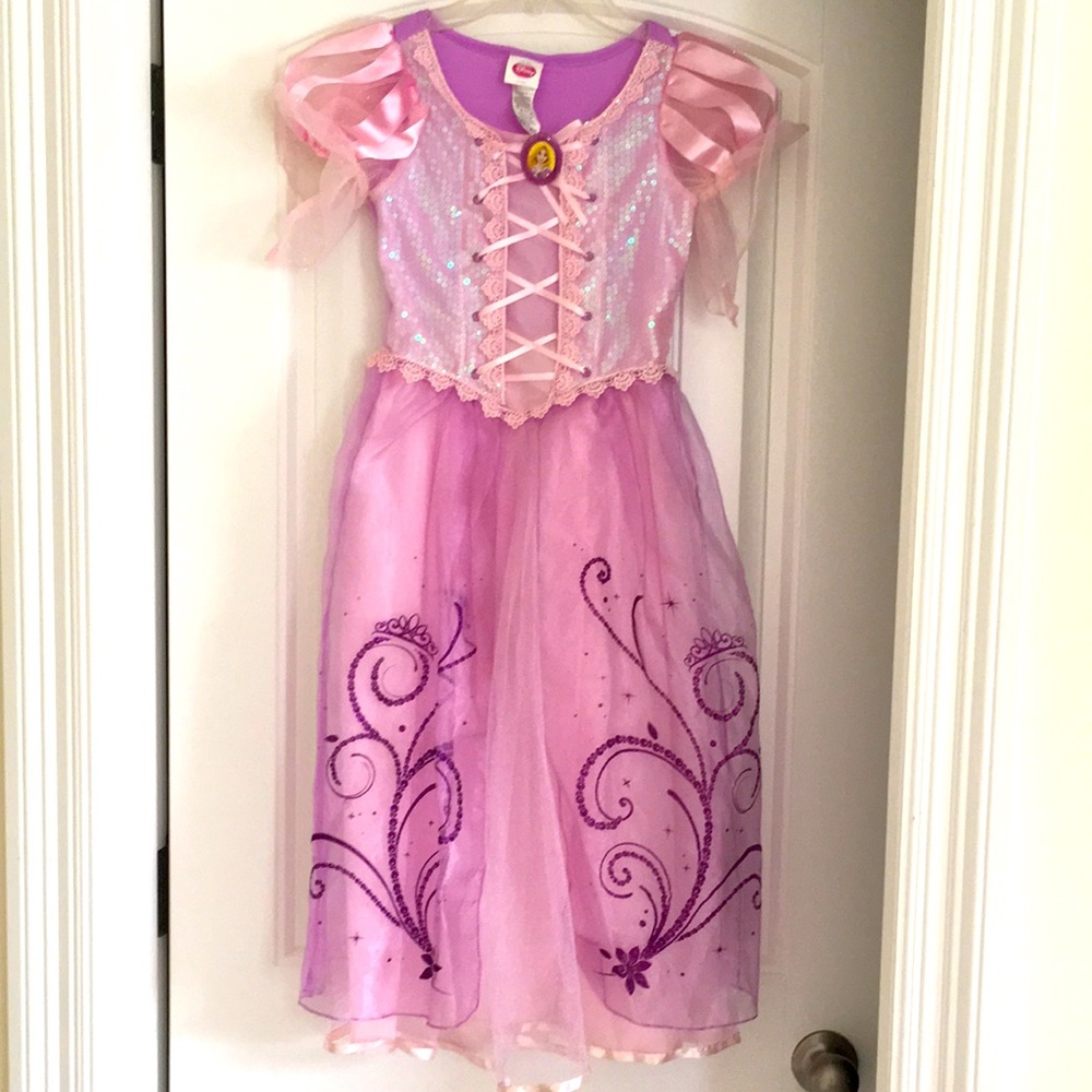 Disney Rapunzel Pink and Purple Sequin Tulle Dress-Up Costume